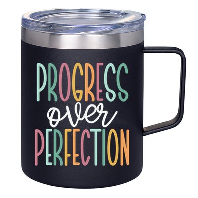 Progress Over Perfection 12oz Stainless Steel Coffee Mug