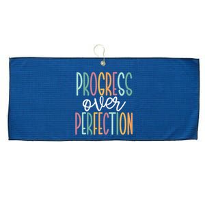 Progress Over Perfection Large Microfiber Waffle Golf Towel