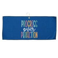 Progress Over Perfection Large Microfiber Waffle Golf Towel