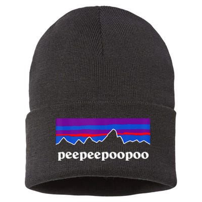 Peepeepoopoo Outdoors Pee Pee Poo Poo 2024 Sustainable Knit Beanie