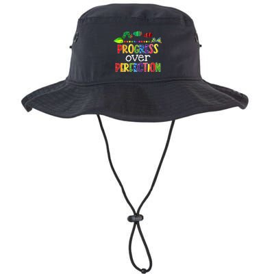 Progress Over Perfection Motivational Teacher Bucket Hat