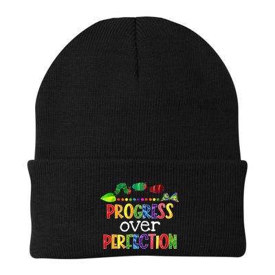 Progress Over Perfection Motivational Teacher Beanie