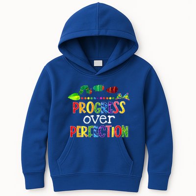 Progress Over Perfection Motivational Teacher Kids Hoodie