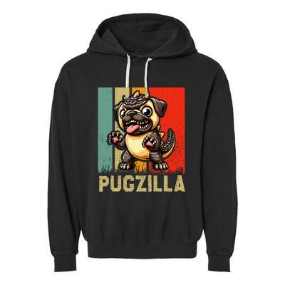 Pug Owner Pugzilla Dog Love Garment-Dyed Fleece Hoodie