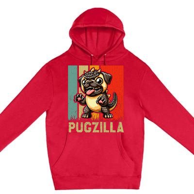 Pug Owner Pugzilla Dog Love Premium Pullover Hoodie