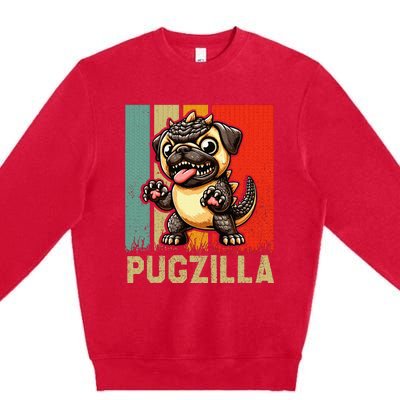 Pug Owner Pugzilla Dog Love Premium Crewneck Sweatshirt