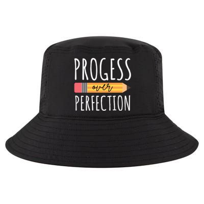 Progress Over Perfection Education Back To School Cool Comfort Performance Bucket Hat