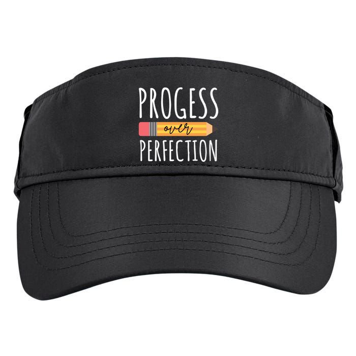 Progress Over Perfection Education Back To School Adult Drive Performance Visor