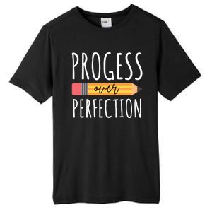 Progress Over Perfection Education Back To School Tall Fusion ChromaSoft Performance T-Shirt