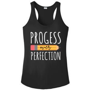 Progress Over Perfection Education Back To School Ladies PosiCharge Competitor Racerback Tank