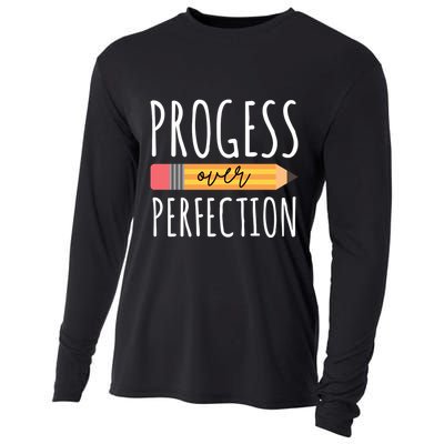 Progress Over Perfection Education Back To School Cooling Performance Long Sleeve Crew