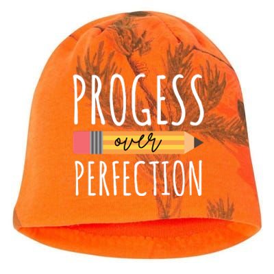 Progress Over Perfection Education Back To School Kati - Camo Knit Beanie