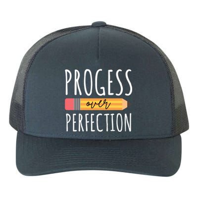 Progress Over Perfection Education Back To School Yupoong Adult 5-Panel Trucker Hat