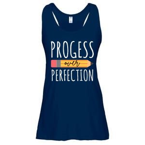 Progress Over Perfection Education Back To School Ladies Essential Flowy Tank