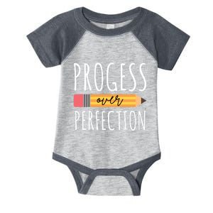 Progress Over Perfection Education Back To School Infant Baby Jersey Bodysuit