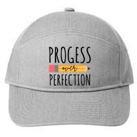 Progress Over Perfection Education Back To School 7-Panel Snapback Hat