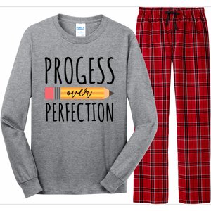 Progress Over Perfection Education Back To School Long Sleeve Pajama Set