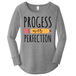 Progress Over Perfection Education Back To School Women's Perfect Tri Tunic Long Sleeve Shirt