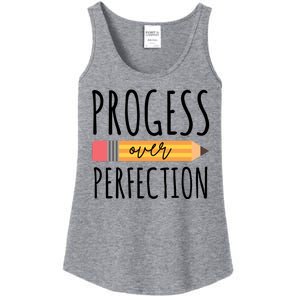 Progress Over Perfection Education Back To School Ladies Essential Tank