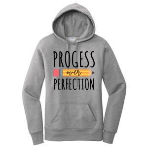 Progress Over Perfection Education Back To School Women's Pullover Hoodie