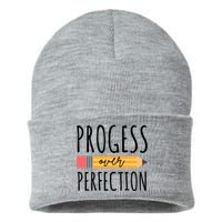 Progress Over Perfection Education Back To School Sustainable Knit Beanie