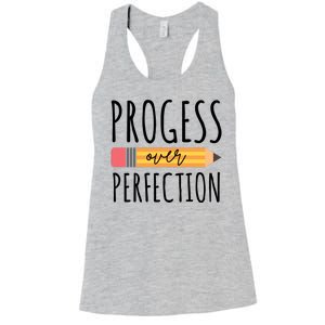 Progress Over Perfection Education Back To School Women's Racerback Tank