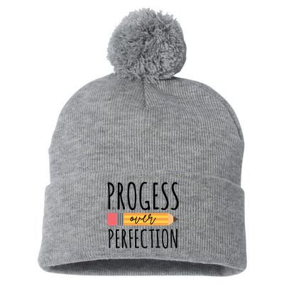 Progress Over Perfection Education Back To School Pom Pom 12in Knit Beanie