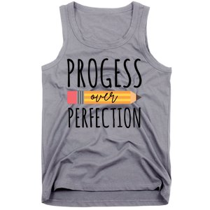 Progress Over Perfection Education Back To School Tank Top