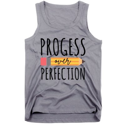 Progress Over Perfection Education Back To School Tank Top