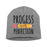 Progress Over Perfection Education Back To School Short Acrylic Beanie