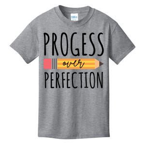 Progress Over Perfection Education Back To School Kids T-Shirt