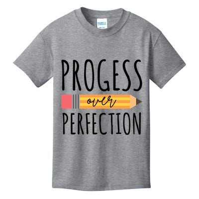 Progress Over Perfection Education Back To School Kids T-Shirt