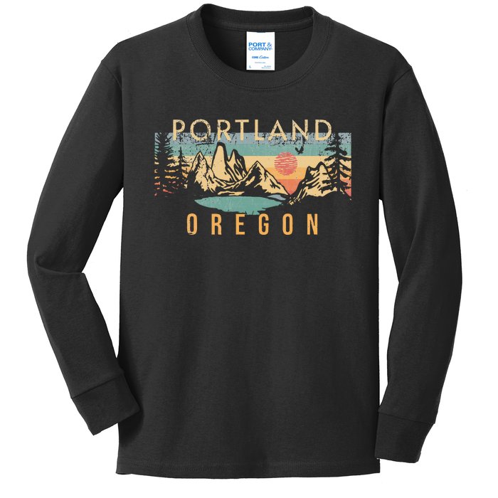 Portland Oregon Kids Long Sleeve Shirt