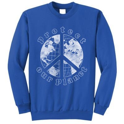 Protect Our Planet Globe Love And Peace Sign Great Gift Sweatshirt