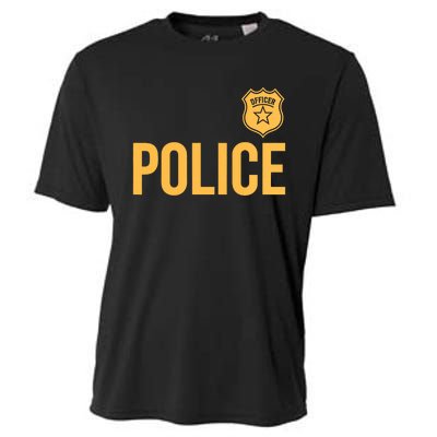 Police Officer Police Badge Halloween Costume Adults Cooling Performance Crew T-Shirt