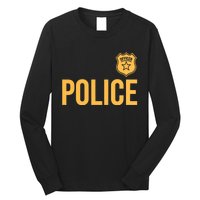 Police Officer Police Badge Halloween Costume Adults Long Sleeve Shirt