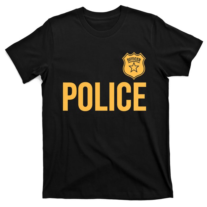 Police Officer Police Badge Halloween Costume Adults T-Shirt