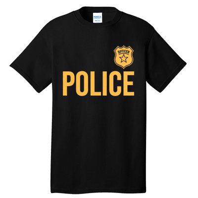 Police Officer Police Badge Halloween Costume Adults Tall T-Shirt