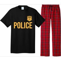 Police Officer Police Badge Halloween Costume Adults Pajama Set