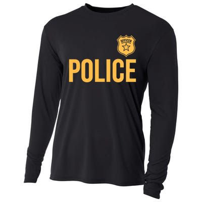 Police Officer Police Badge Halloween Costume Adults Cooling Performance Long Sleeve Crew