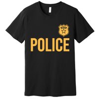 Police Officer Police Badge Halloween Costume Adults Premium T-Shirt