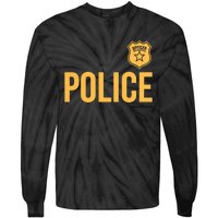 Police Officer Police Badge Halloween Costume Adults Tie-Dye Long Sleeve Shirt