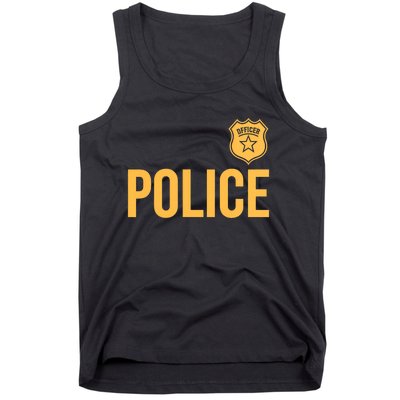 Police Officer Police Badge Halloween Costume Adults Tank Top