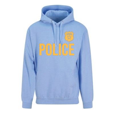 Police Officer Police Badge Halloween Costume Adults Unisex Surf Hoodie