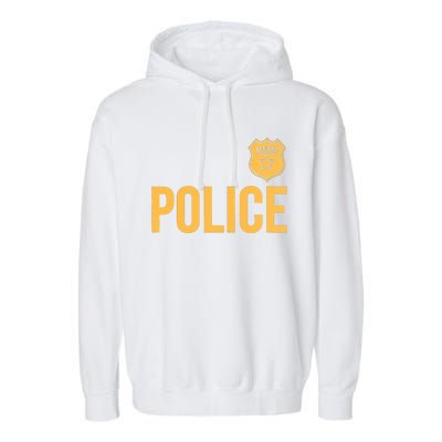 Police Officer Police Badge Halloween Costume Adults Garment-Dyed Fleece Hoodie