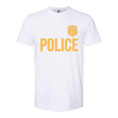 Police Officer Police Badge Halloween Costume Adults Softstyle CVC T-Shirt