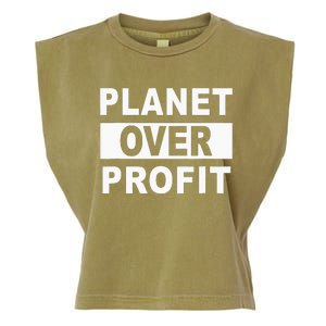 Planet Over Profit Earth Day Climate Change Garment-Dyed Women's Muscle Tee