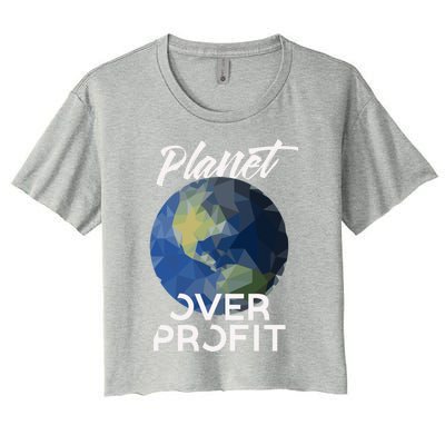 Planet Over Profit Environtal Gift Women's Crop Top Tee