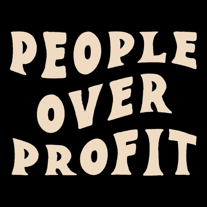 People Over Profit  Anticapitalism Drawstring Bag