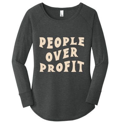 People Over Profit  Anticapitalism Women's Perfect Tri Tunic Long Sleeve Shirt